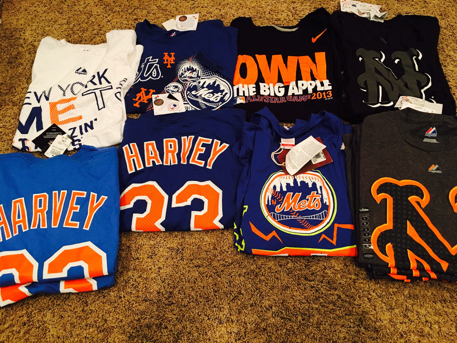 New York Mets 16 SHIRT LOT / Matt Harvey, Logo Shirts NEW W TAGS NY Baseball