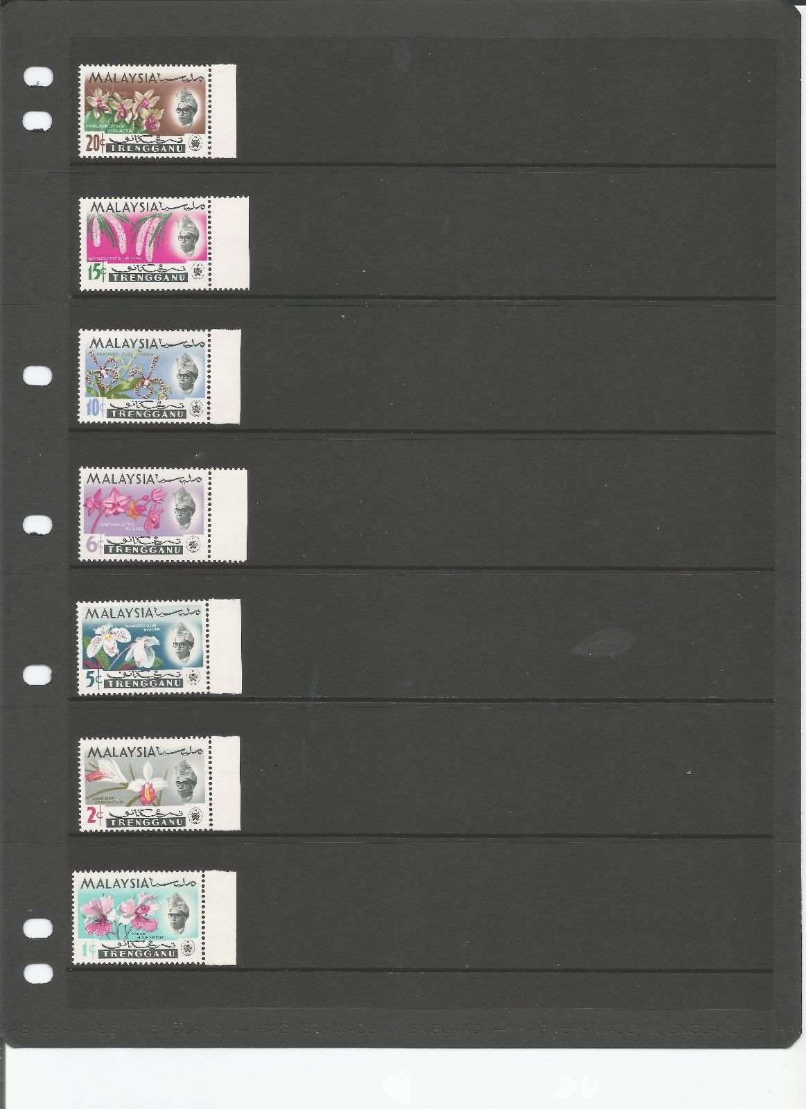 MALAYSIA MALAYA (13 STATES) 1965, ORCHIDS, MINT MNH/UMM - 4 SCANS