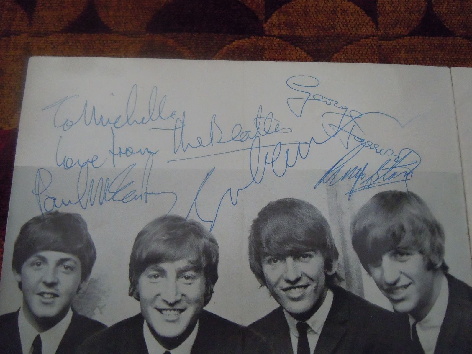 The Beatles Authentic Program Signed 10/09/64 John Lennon's Birthday Autographs