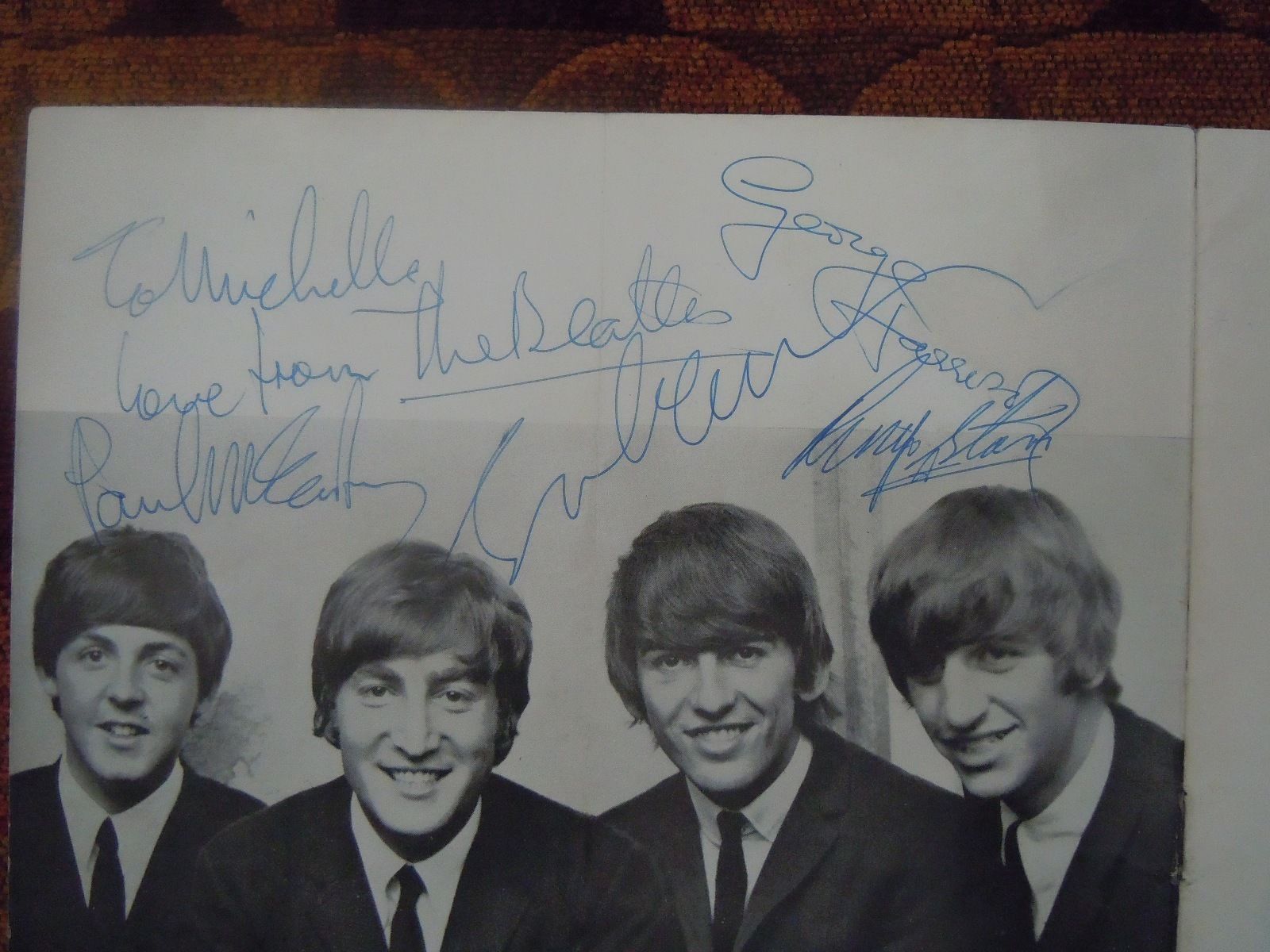 The Beatles Authentic Program Signed 10/09/64 John Lennon's Birthday Autographs