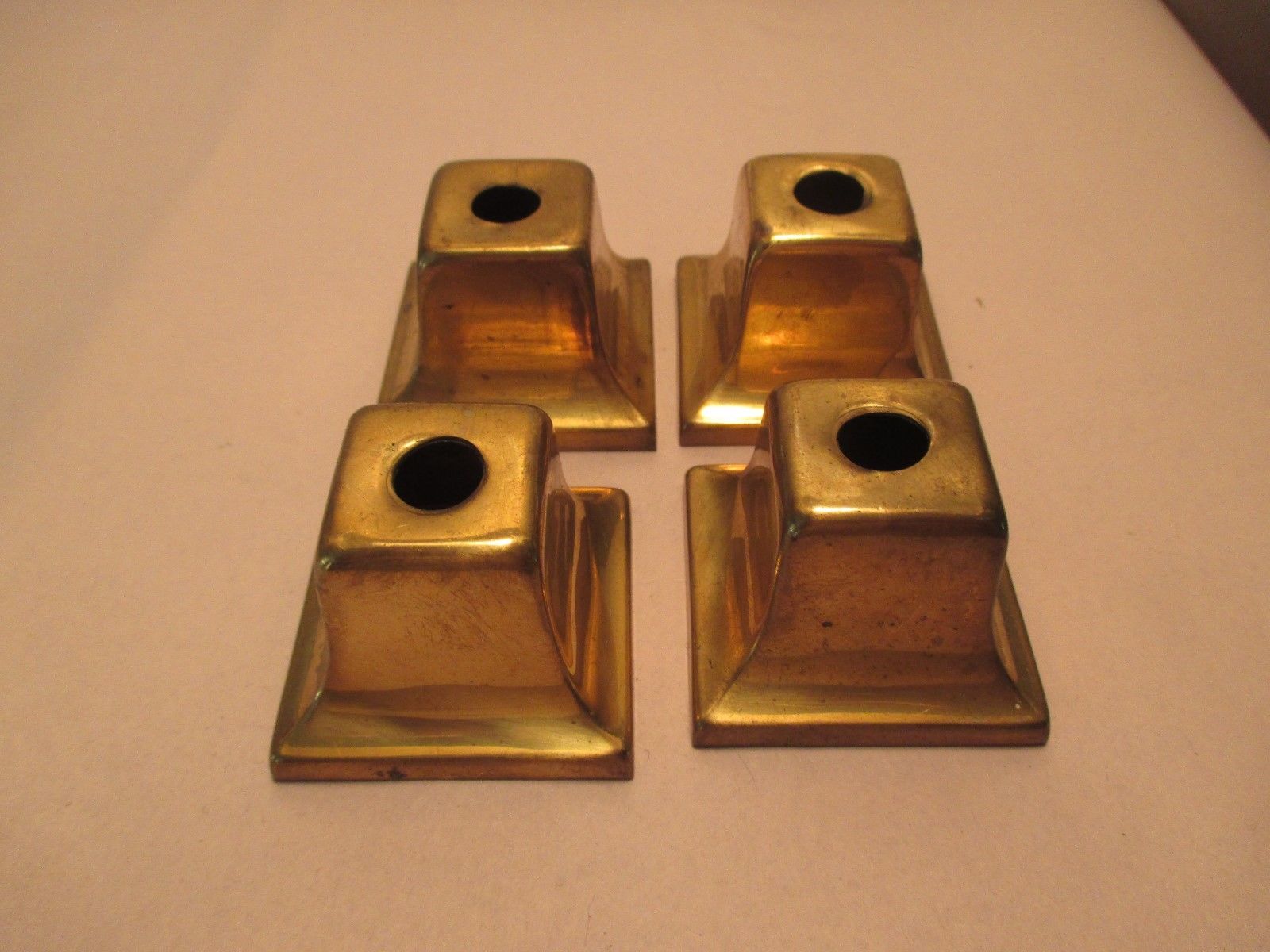 4~~SQUARE BRASS LAMP PARTS