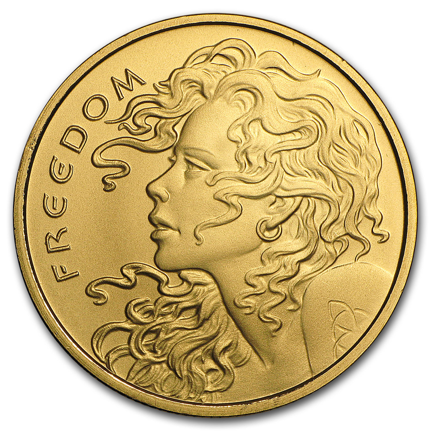 2017 1 oz Gold Round - Freedom Girl (w/Box & COA) - SKU #118191