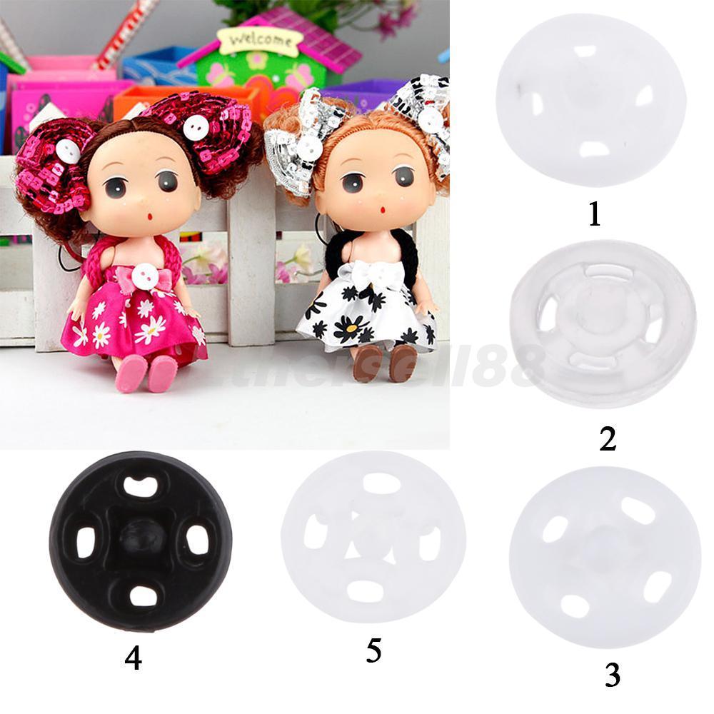 Miniature Press Studs Invisible Fasteners for Dolls Accessories DIY 50 Sets