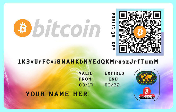 0.01 BTC - Bitcoins only 65,00 € + wallet plastic Card