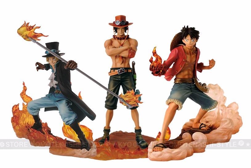 Anime One Piece DXF Brotherhood II Luffy Sabo Ace 3pcs PVC Figure New in Box