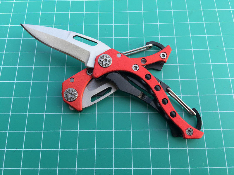 Red Folding Tactical Small Outdoor Hunting Camping Tool Pocket Fishing Knife