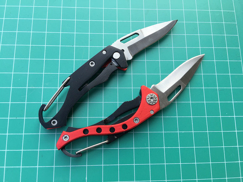 Red Folding Tactical Small Outdoor Hunting Camping Tool Pocket Fishing Knife