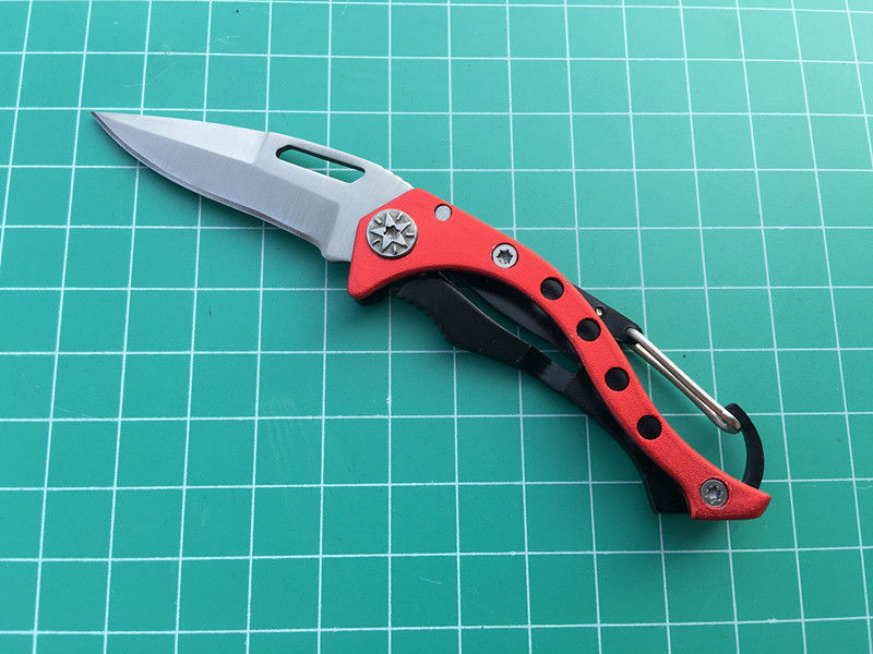 Red Folding Tactical Small Outdoor Hunting Camping Tool Pocket Fishing Knife