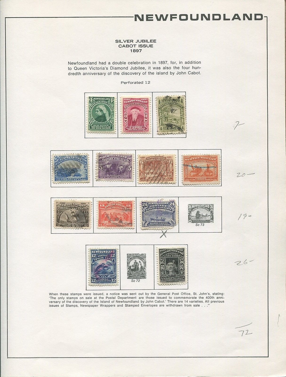 NEWFOUNDLAND 1861-1947 MINT & USED COLLECTION (19-08)