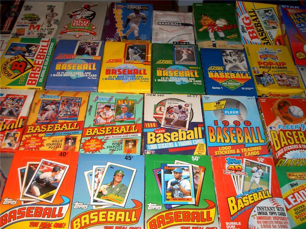 Huge lot of unopened baseball card packs!