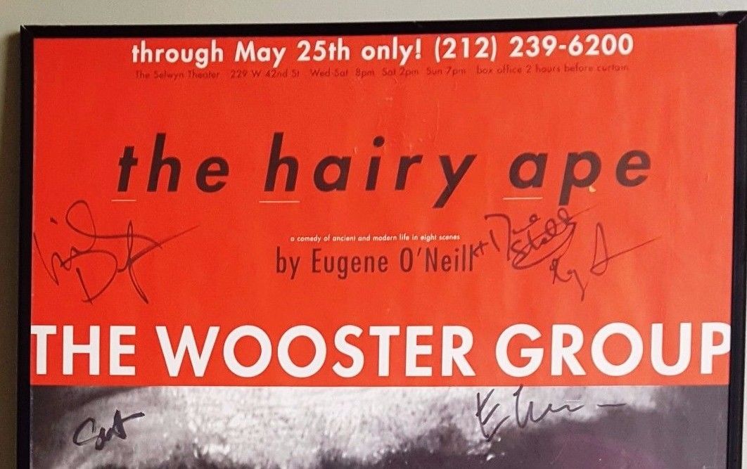 RARE POSTER SIGNED by CAST "THE HAIRY APE" by EUGENE O'NEILL Willem Dafoe 1990's