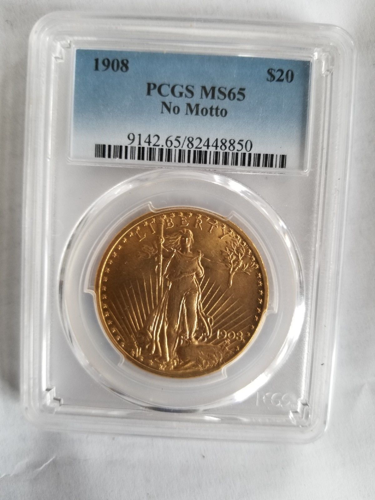 PCGS MS 65 1 oz 1908 Gold coin No Motto