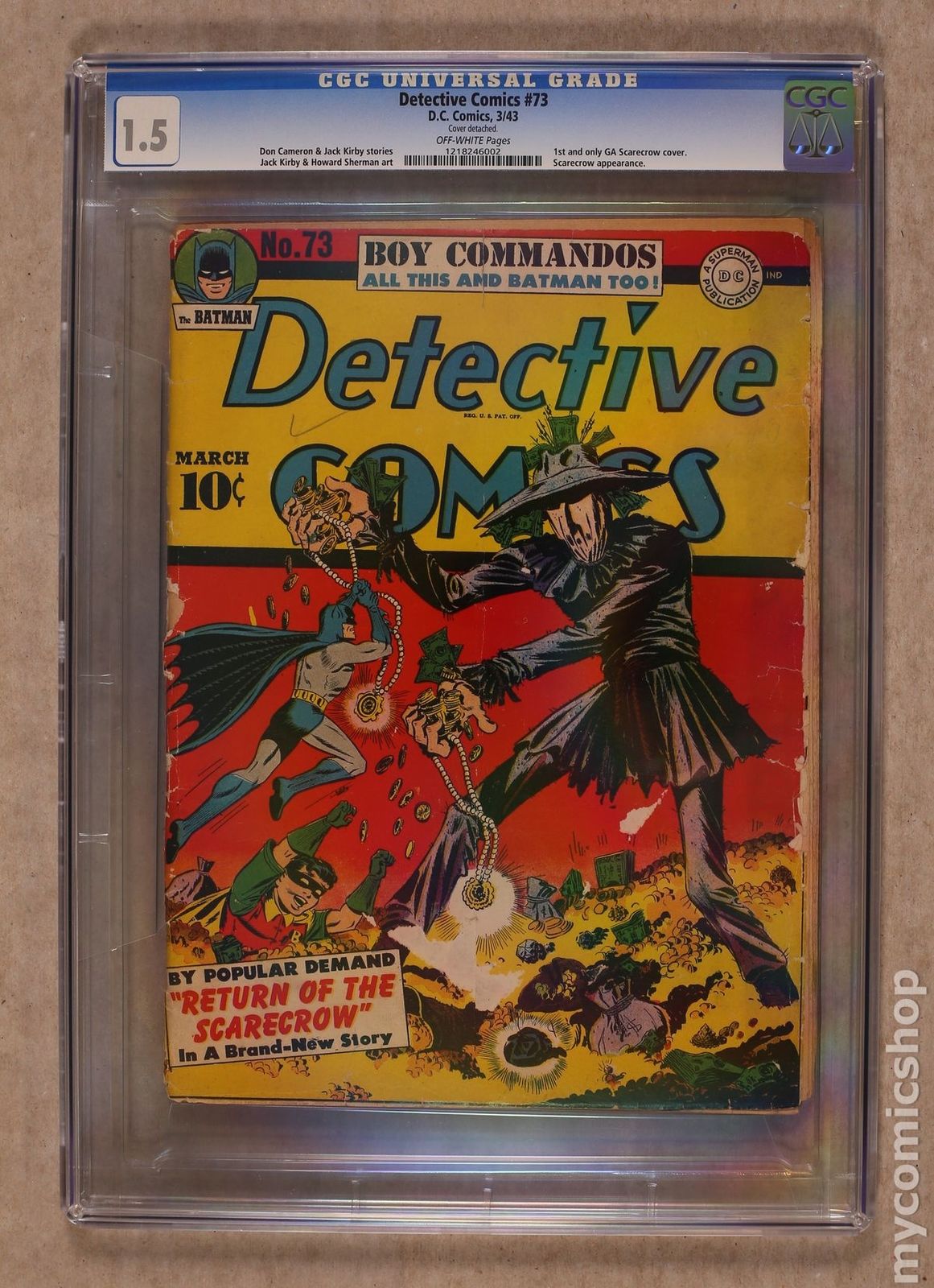 Detective Comics (1937 1st Series) #73 CGC 1.5 1218246002