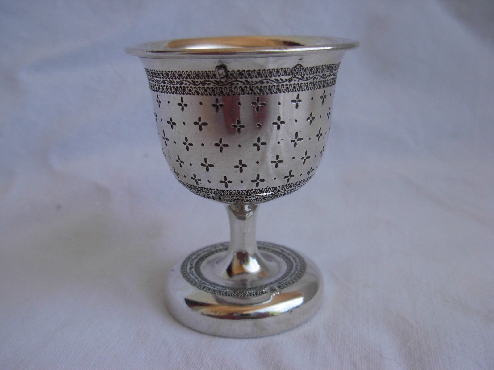 ANTIQUE FRENCH STERLING SILVER EGG CUP,LATE 19th CENTURY.