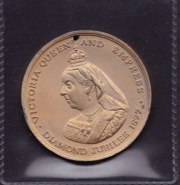 Large 45mm Queen Victoria 60th Year Of Reign Medal