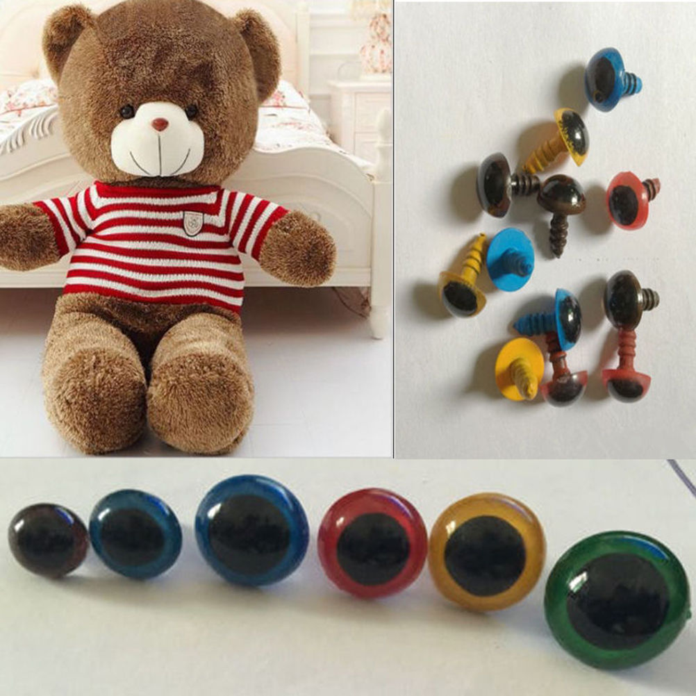 100x Funny 8mm Plastic Safety Eyes For Teddy Bear Doll Animal Puppet Crafts Nice