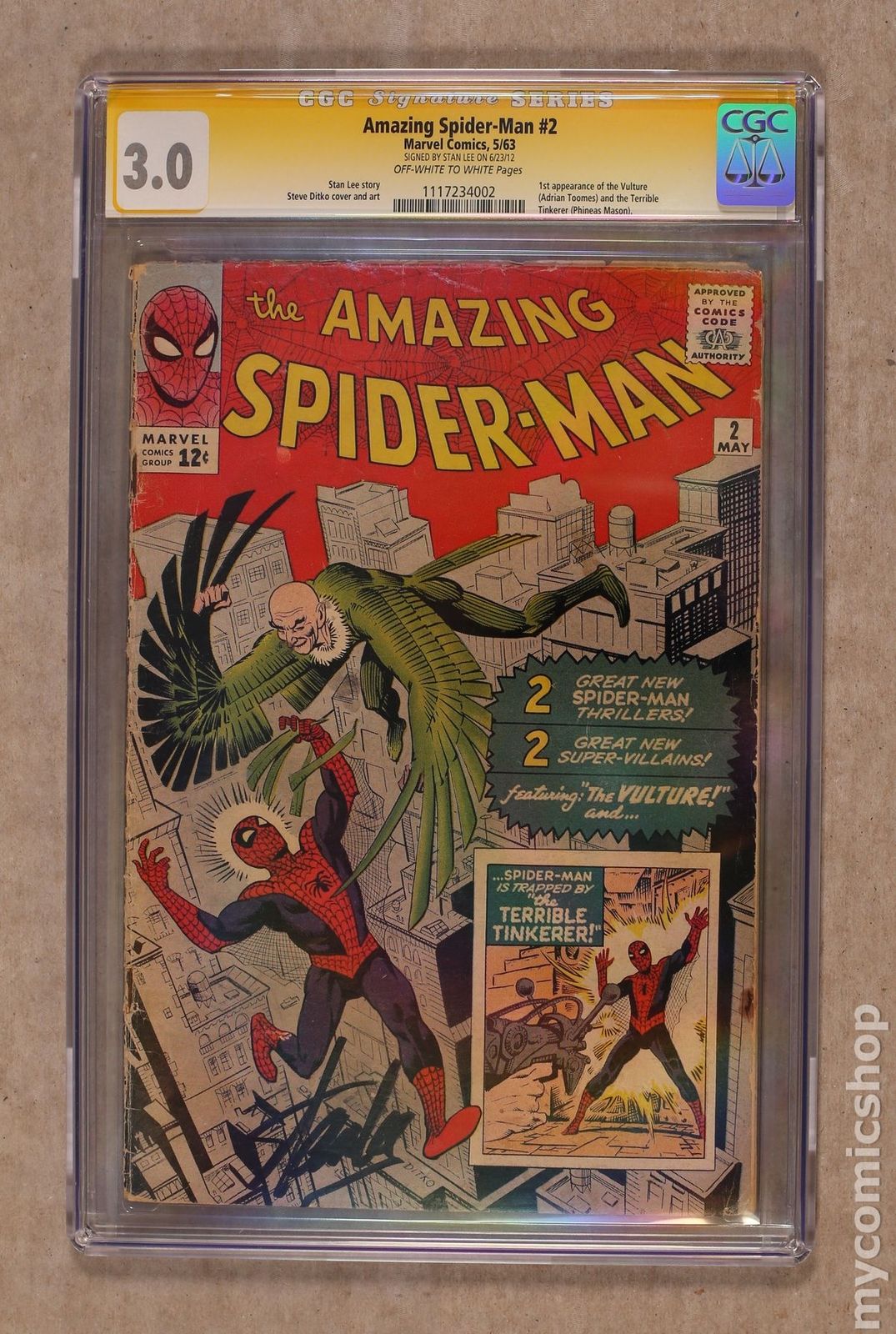 Amazing Spider-Man (1963 1st Series) #2 CGC 3.0 SS 1117234002