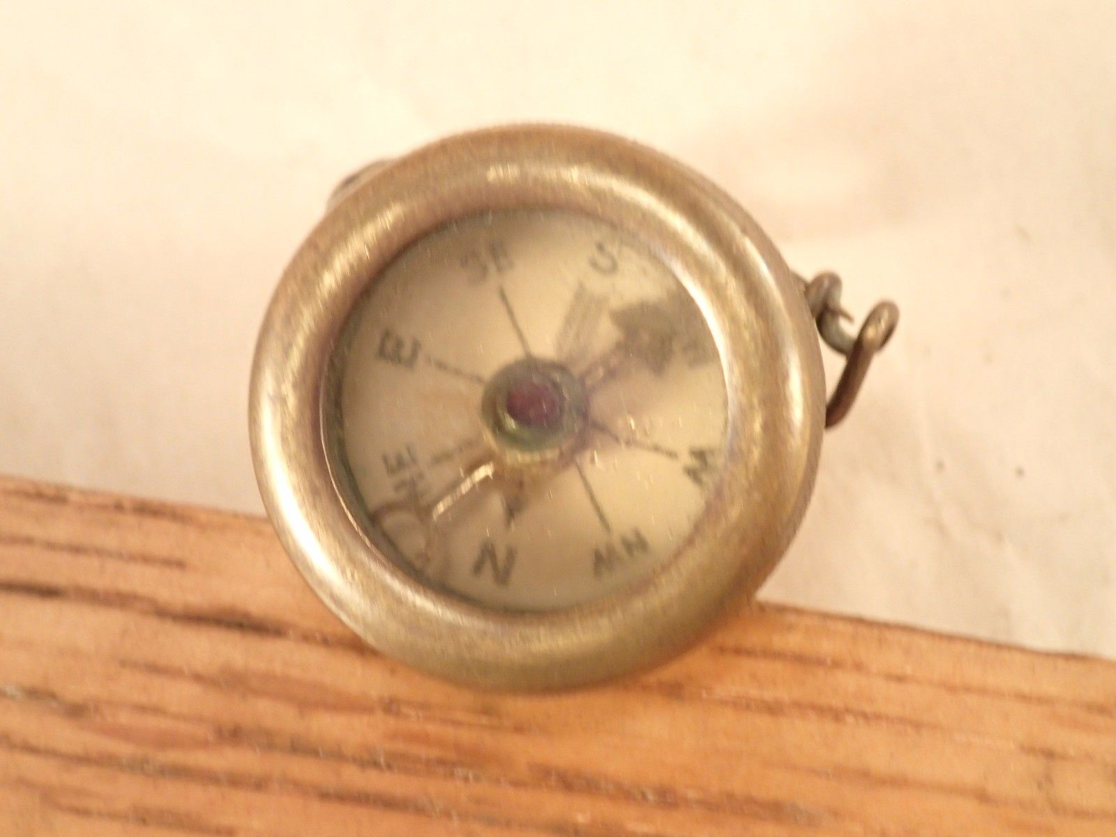 Vintage MARBLE'S GLADSTONE, MICH Brass Pin-Back Pocket Compass