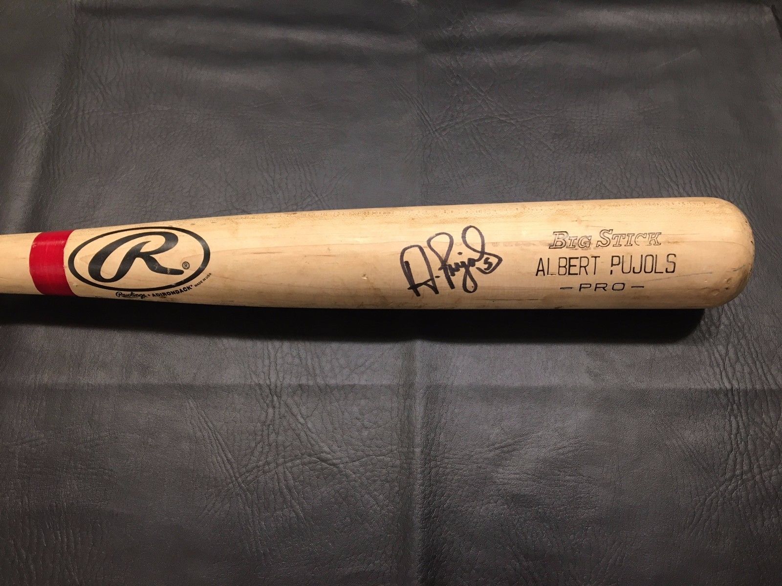 ALBERT PUJOLS 2004 Game Used Signed Auto Rawlings Bat CARDINALS ANGELS JSA