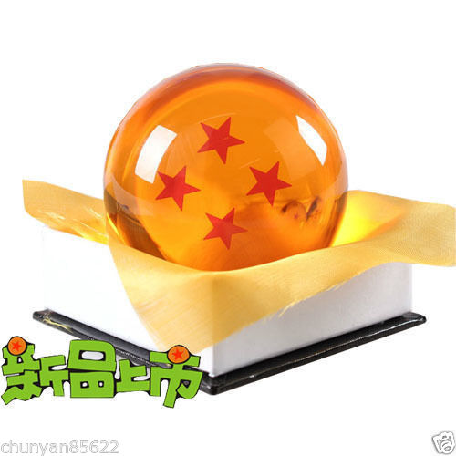 Dragon Ball DragonBall Z Crystal Ball 4 Star Diameter 3"/7.5cm Ball New in Box