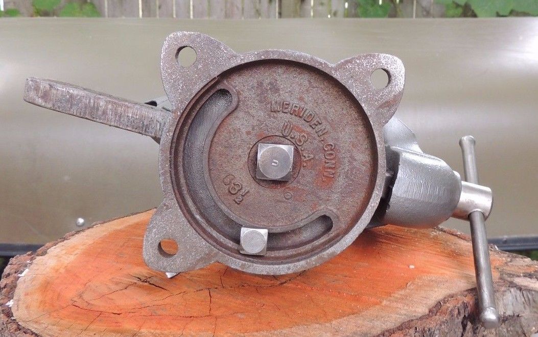 Vintage PARKER 63-1/2 Swivel Anvil Vise Old Bench Vise