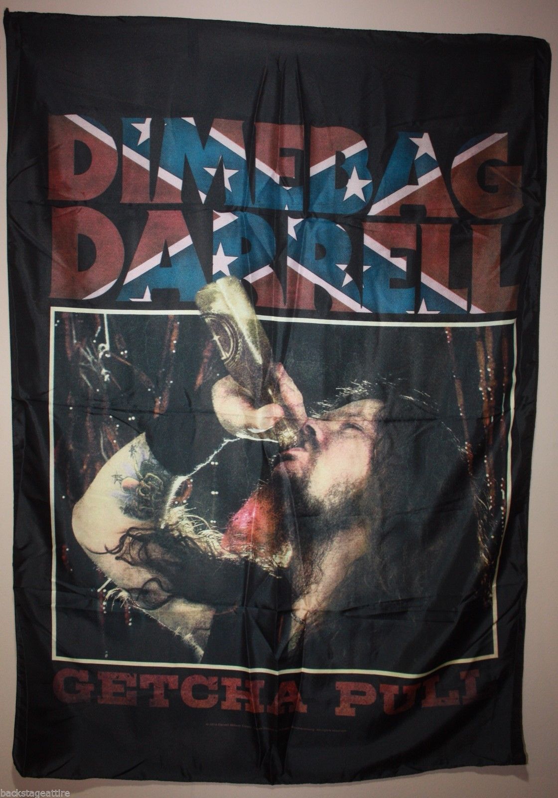 Dimebag Darrell Pantera Getcha Pull Textile Fabric Cloth Poster Flag Banner New!