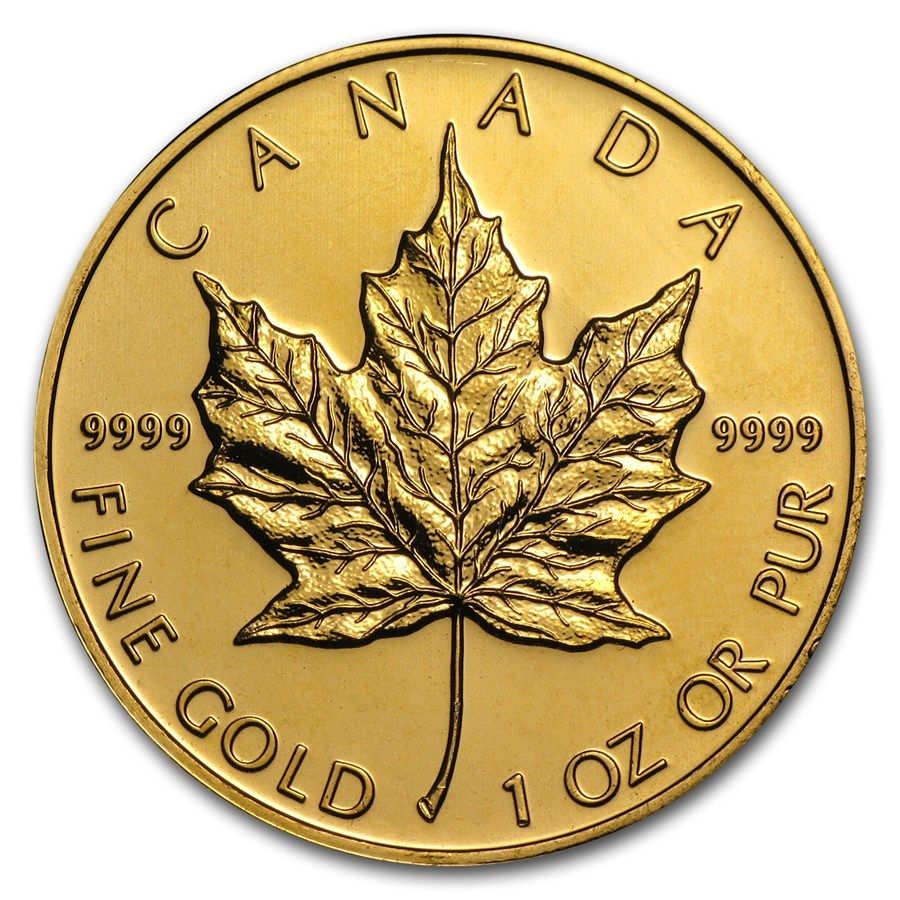 1 oz Gold Canadian Maple Leaf Coin Random Year - SKU #87709