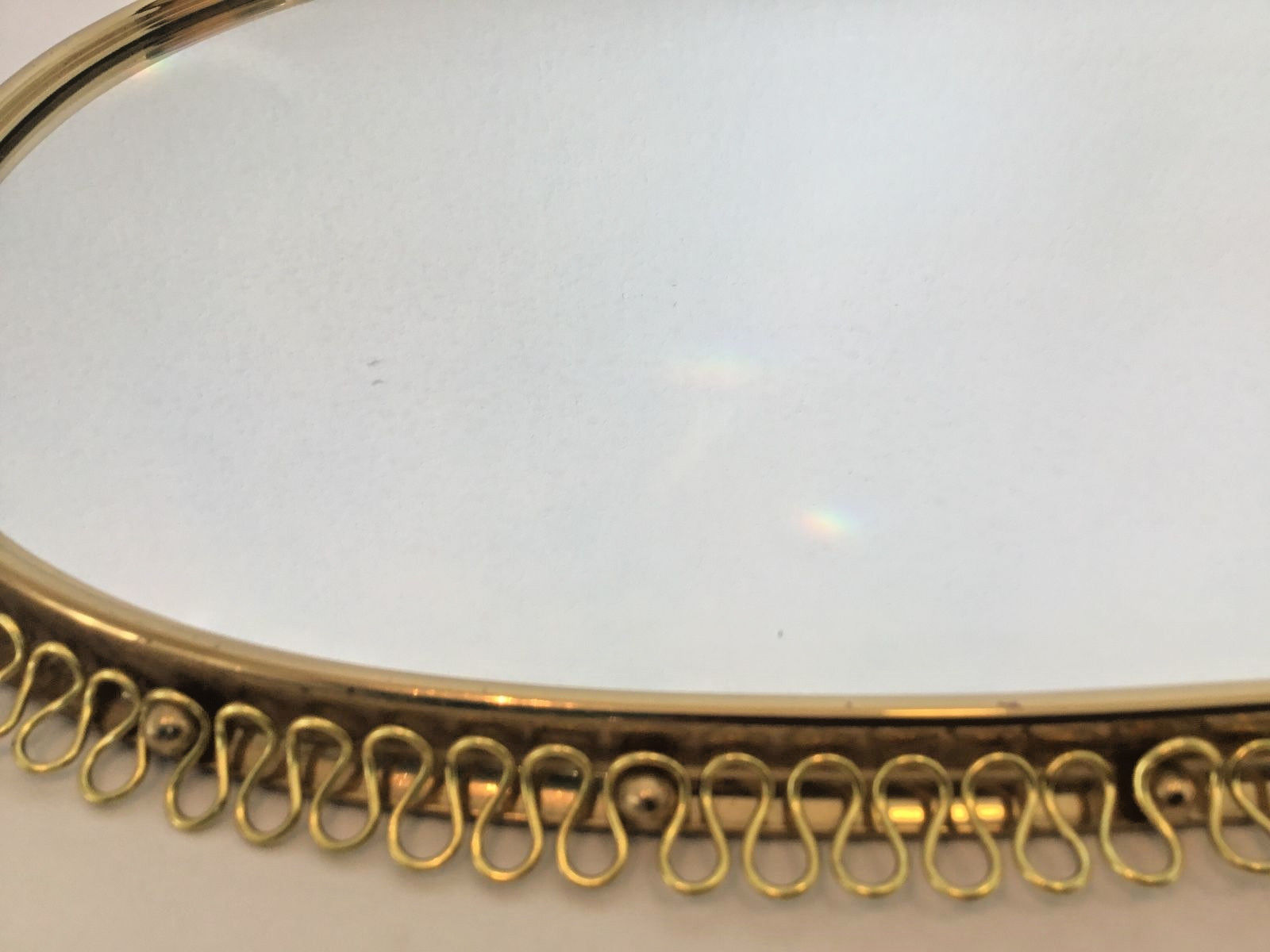 Josef Frank Svensk Tenn Brass Loop Mirror Mid Century Modern