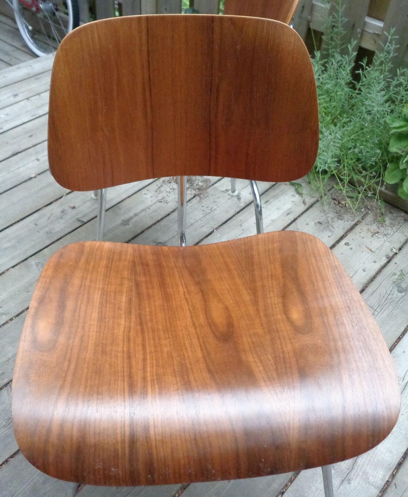 Set of 2 Vintage Original Mid-Century EAMES Restored DCM Chairs ***RARE TEAK***