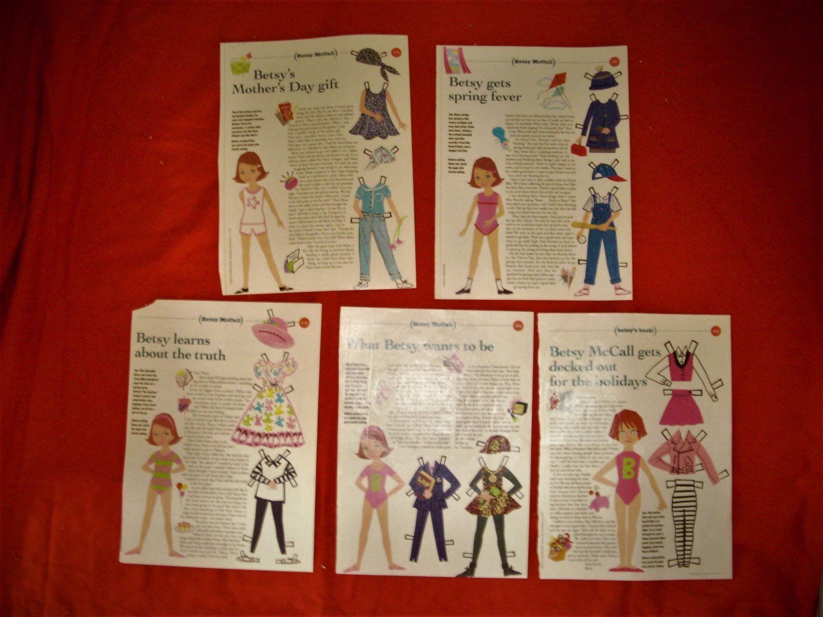 Uncut Magazine Paper Dolls-Dolls Collectors, Betsy McCall & Golden Magazine