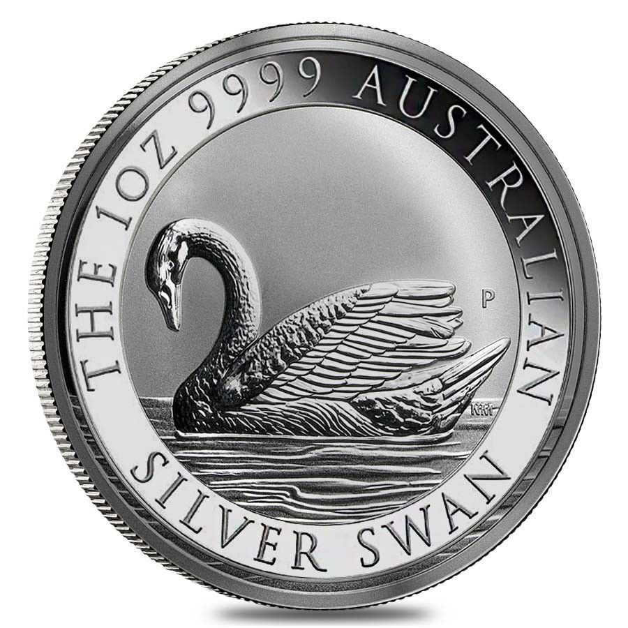 Lot of 2 - 2017 1 oz Silver Swan Coin .9999 BU  Only 25,000 minted!