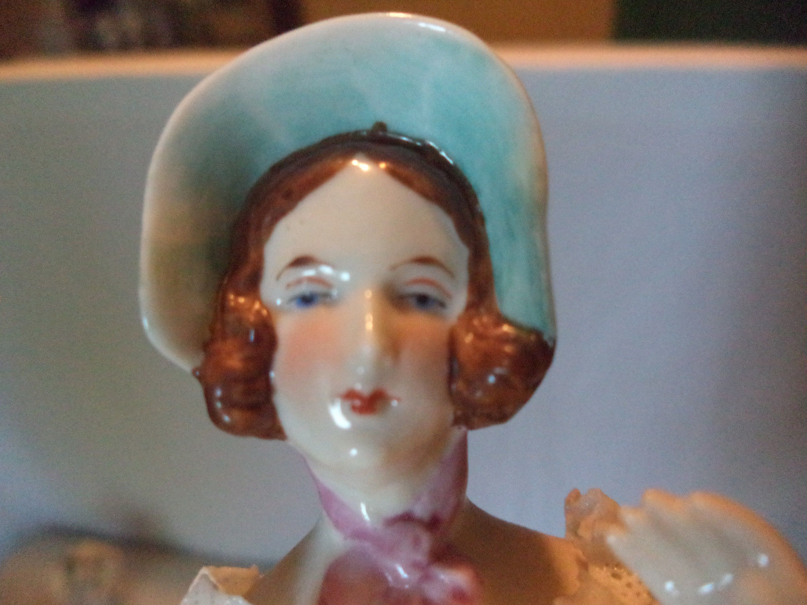 Antique Vintage German Dresden Lace Lady Porcelain Figurine Statue!