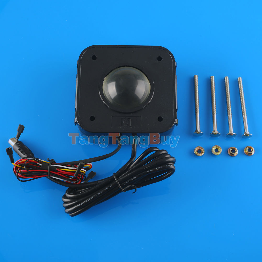 Arcade Game Illuminated 4.5cm Round LED Trackball mouse PS/2 PCB connector