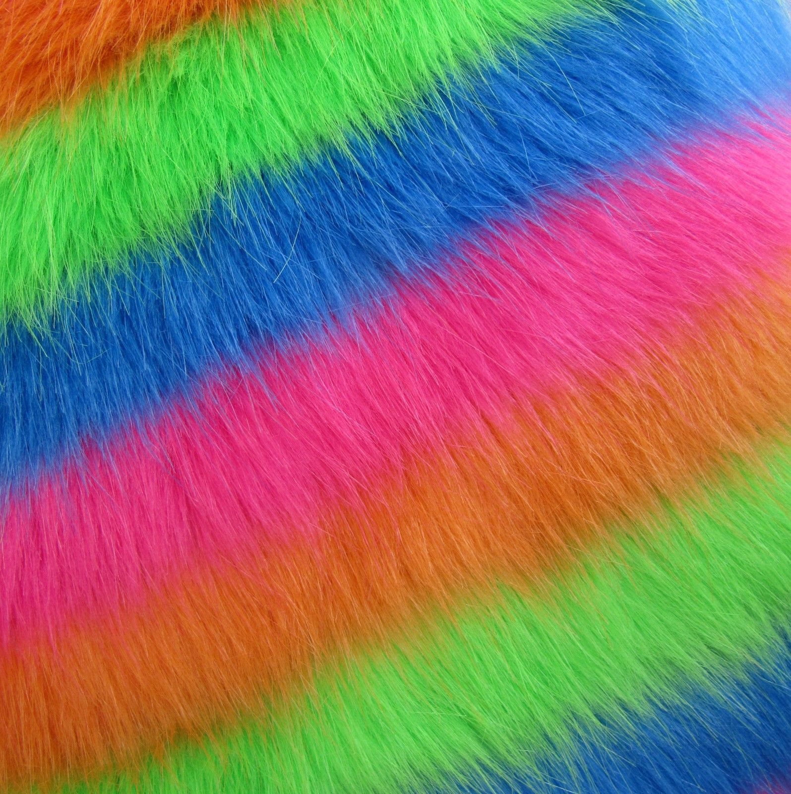 ' Clowns Colar ' - multi coloured - faux fur fabric - furaddiction