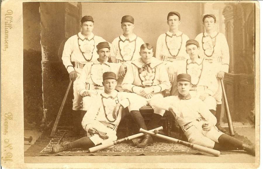 1884 star baseball club team cabinet photo new york bats uniforms vintage post