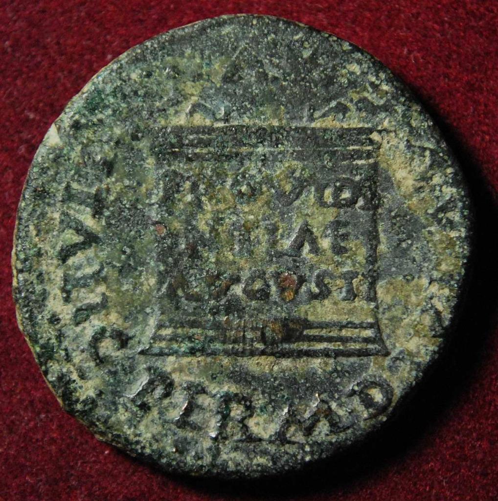 Tiberius AE28 As of Italica, Spain, altar PROVIDENTIAE AVGVSTI, c.14-37AD