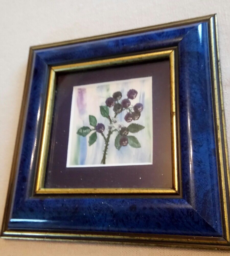 Wild berries oil painting