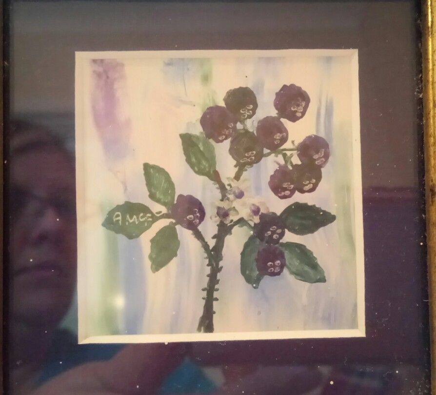 Wild berries oil painting