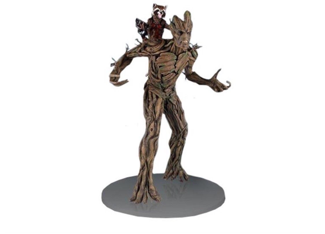 Rocket And Groot Statue 1/4 21 in Gentle Giant Guardians of the Galaxy Sideshow