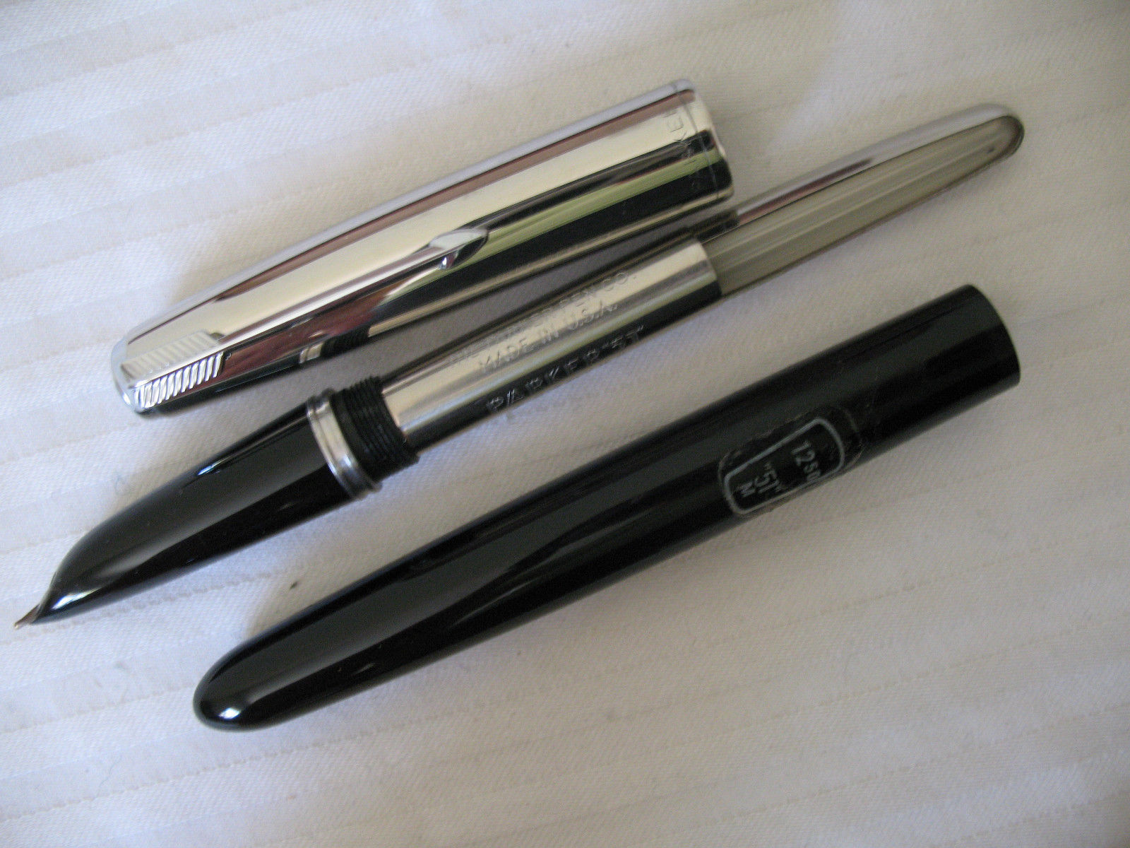 Parker 51 Fountain Pen and Pencil Set Aeromatic Black w Clamshell Case Instruct