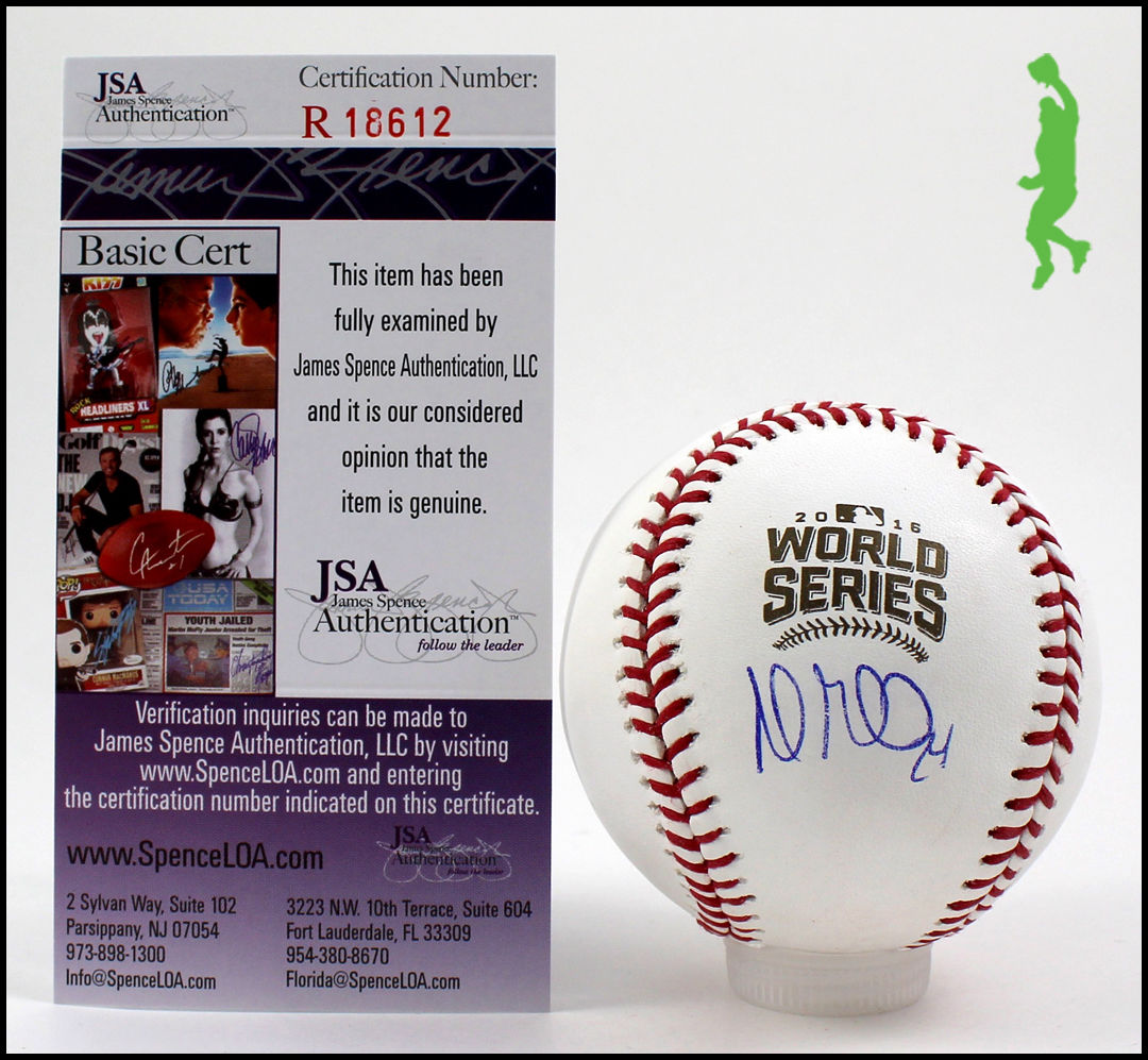 ANDREW MILLER AUTOGRAPH SIGNED 2016 WORLD SERIES BASEBALL BALL INDIANS JSA COA