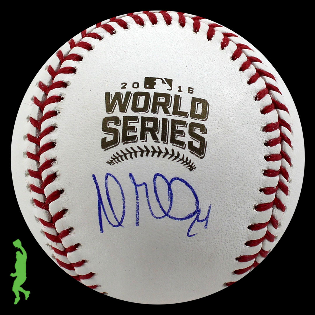 ANDREW MILLER AUTOGRAPH SIGNED 2016 WORLD SERIES BASEBALL BALL INDIANS JSA COA