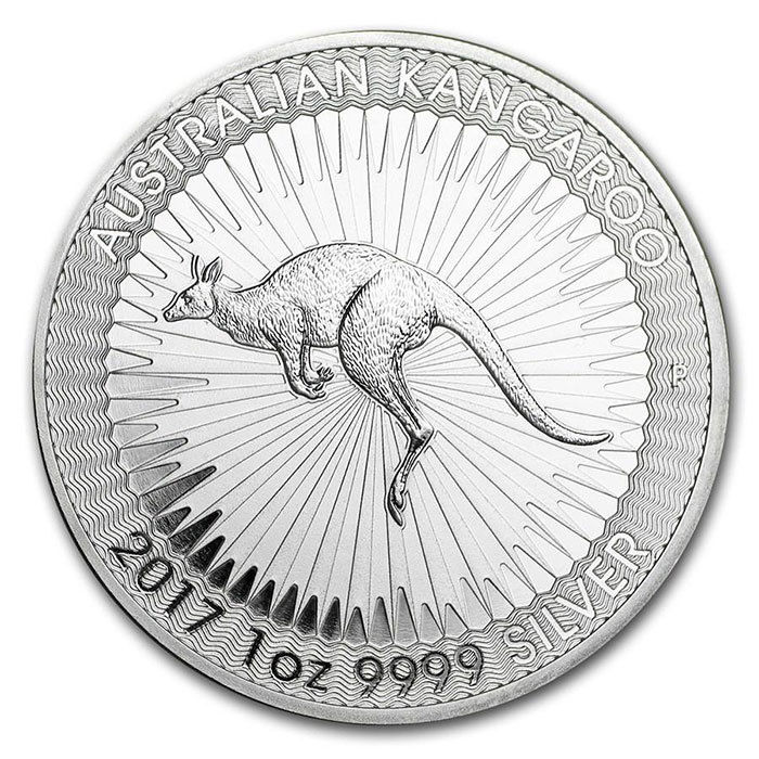 AUSTRALIA 1 DOLLAR 2017 KANGAROO 0.999 BU SILVER 1 OZ. COIN