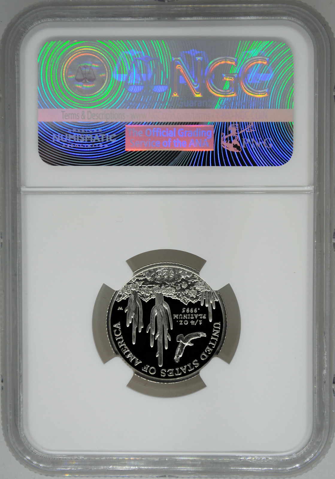 2001-W NGC PF70 1/4 oz Proof Platinum Eagle $25