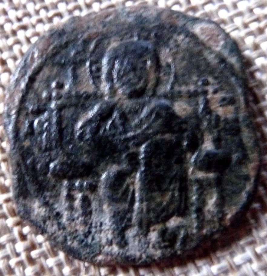 JESUS CHRIST Class D Anonymous Ancient 1042AD Byzantine Follis - (10.743. grams)