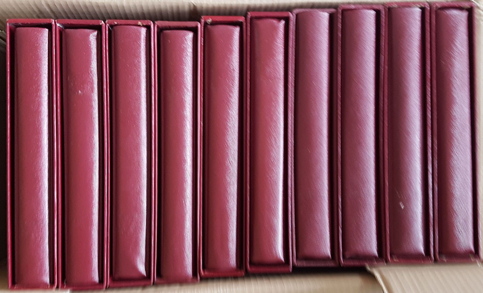 10x Safe Ringbinder Favorite Morocco burgundy red 14-Ring with Slipcase Cassette