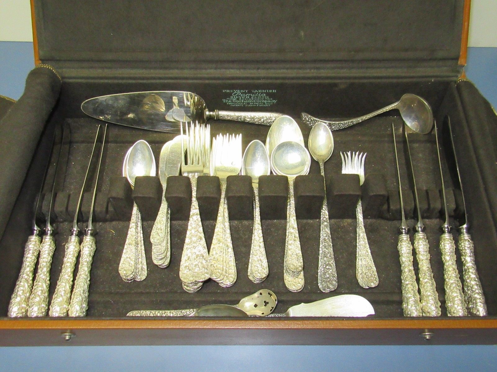 ROSE by STIEFF Sterling Silver Flatware Set Service for 8 with 65 Total Pieces