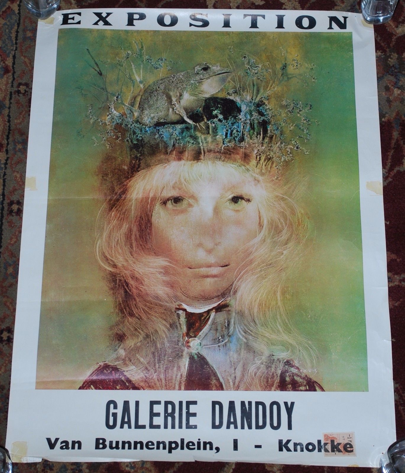 Vintage Original  Galerie Dandoy Art Exhibition Poster 18 X 24"