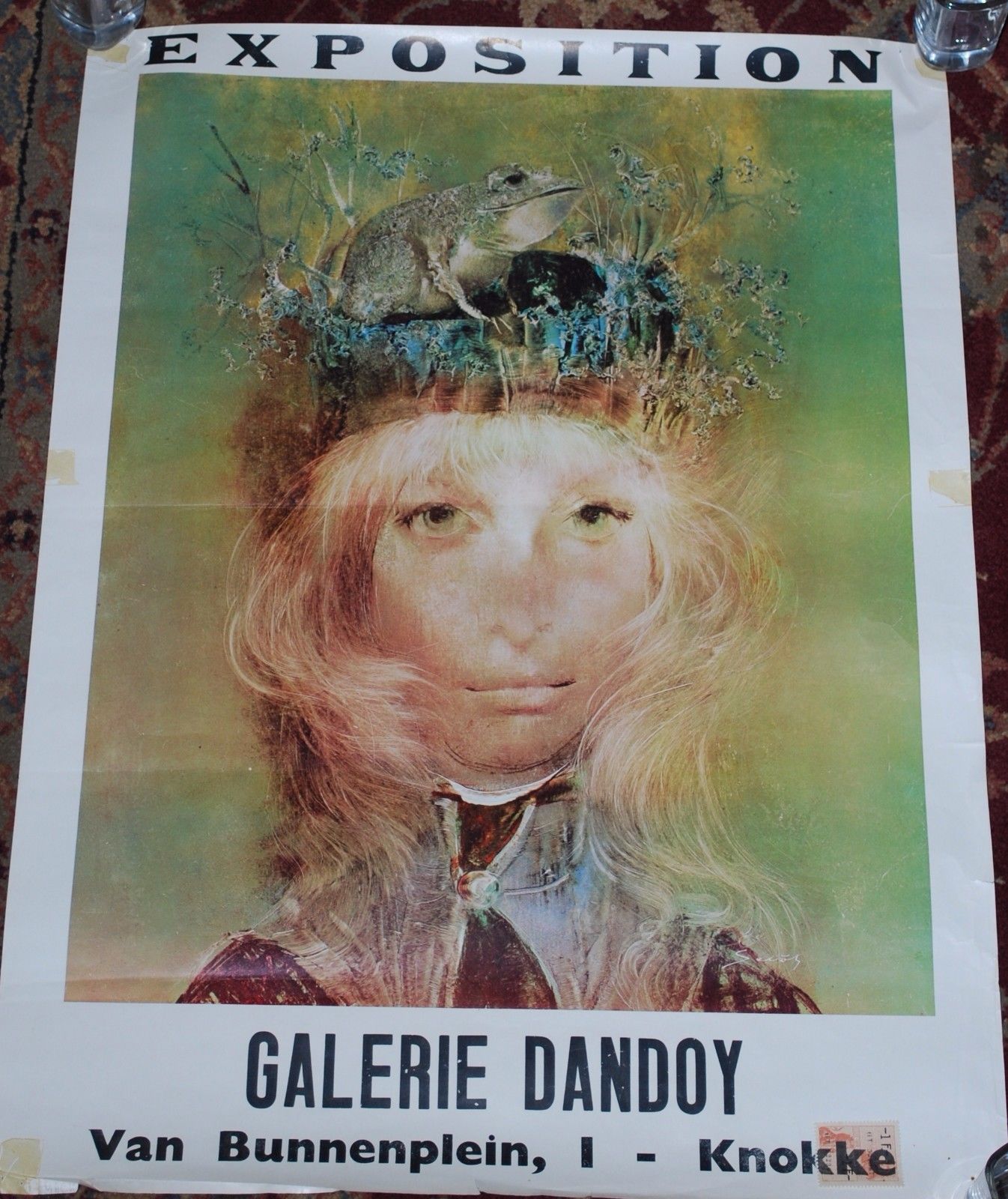 Vintage Original  Galerie Dandoy Art Exhibition Poster 18 X 24"