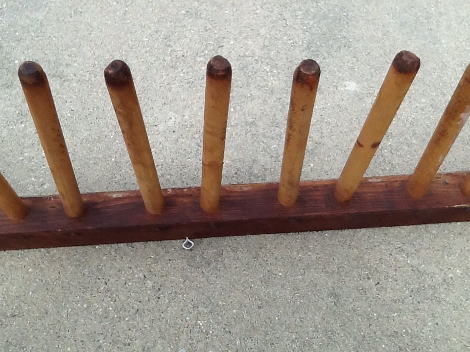 Primitive Antique 12-Peg Wooden Candle Making-Hanger Drying Rack